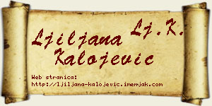 Ljiljana Kalojević vizit kartica